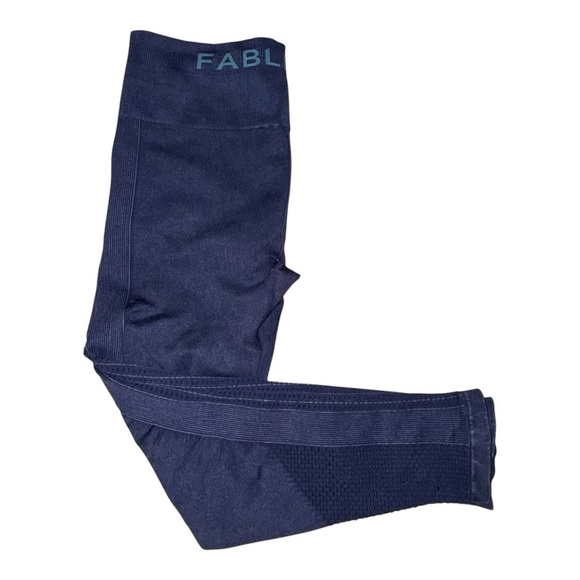 FABLETICS Sync Seamless High-Waisted 7/8 Legging - Navy Blue Women’s Large - Picture 2 of 6